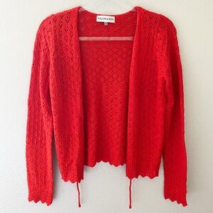 Willow & Wind Cherry Tomato Crochet Cardigan